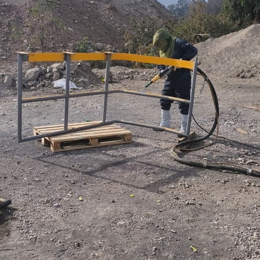 PROCESO DE GRANALLADO INDUSTRIAL EN ESTRUCTURA METÁLICA