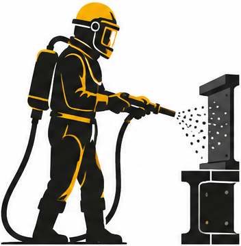 Limpieza de superficies (eliminación de oxido) mediante granallado-arenado industrial